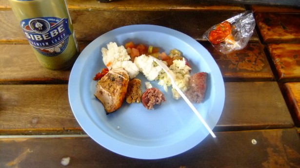 swazi lunch and a cold sibebe beer