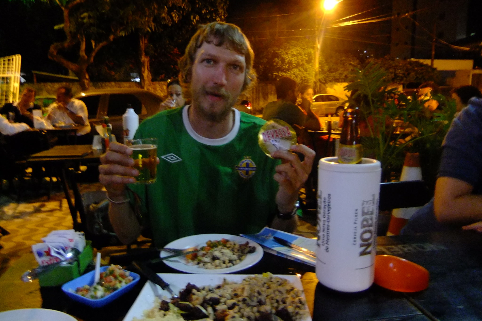 beer and food in Recife Brazil