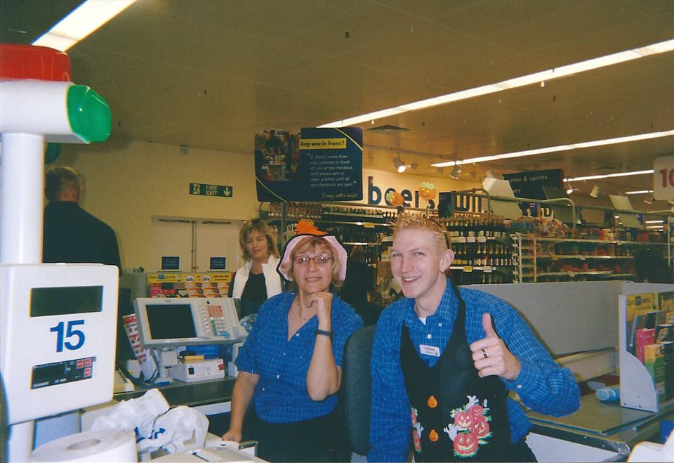 Jonny Blair a lifestyle of travel working in Tesco Branksome in 2004