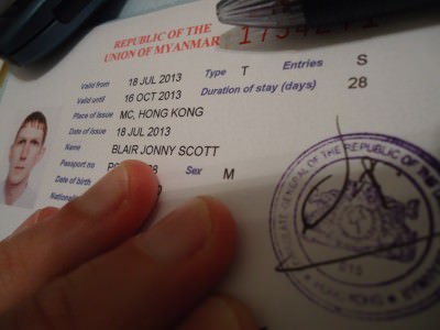 getting a myanmar visa in hong kong