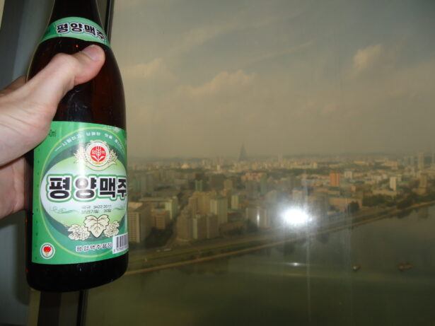 Thirsty Thursdays: Cheers! Loving my beer in North Korea's capital city, Pyongyang.