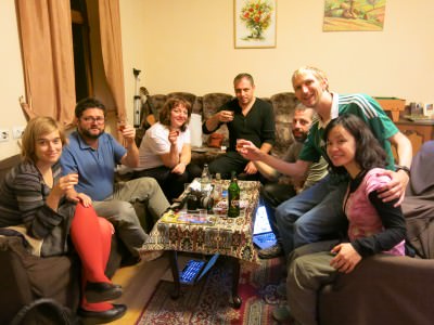 brandy in penthouse hostel yerevan