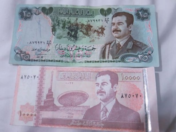 saddam hussein banknotes