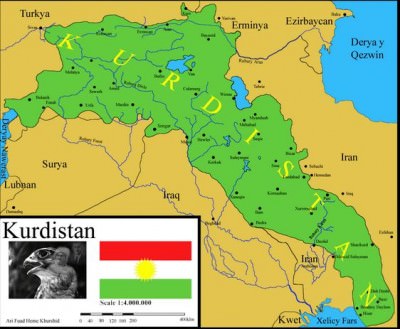 kurdistan map