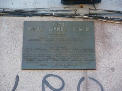 Plaque celebrating the 1924 Olympics win in Colombes.