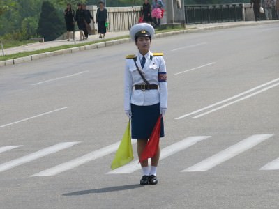 pyongyang traffic ladies