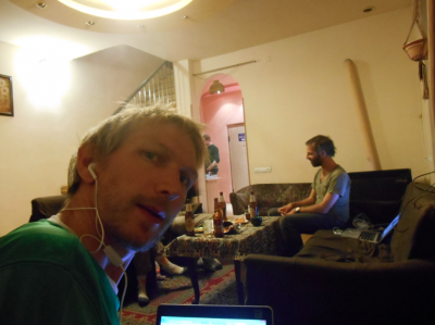 Podcasting live from the cool Penthouse Hostel in Yerevan Armenia