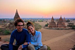 World Travellers: Rob and Lina at Bagan, Myanmar.
