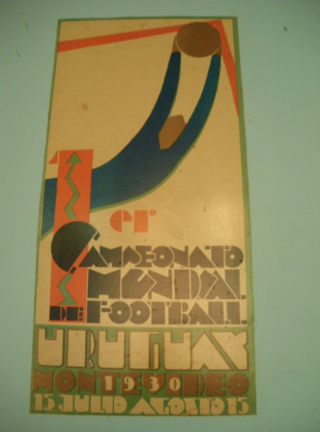 Poster for the first World Cup in Uruguay, which Uruguay won.