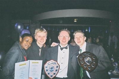 Collecting our awards in Leicestershire, England.