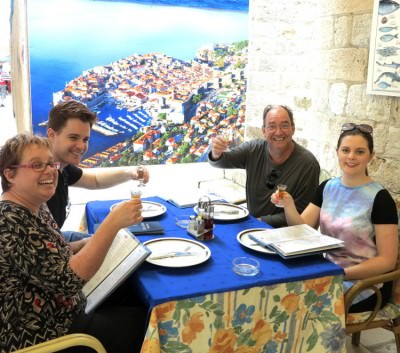 World Travellers: Carmen and Dave with Dave's parents in Dubrovnik, Croatia