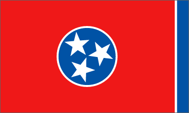 Flag of Tennessee, USA.
