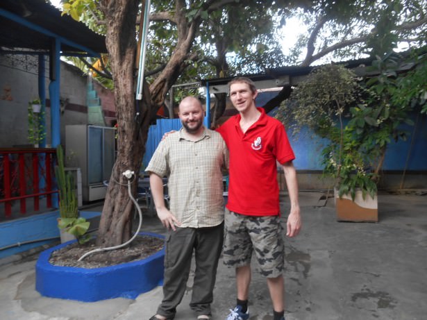 Dan and I in East Timor Backpackers.