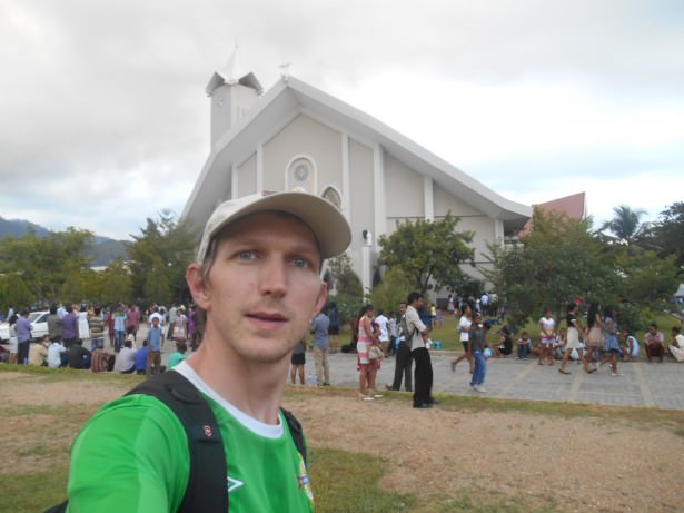 The main Cathedral in Dili is nearby.