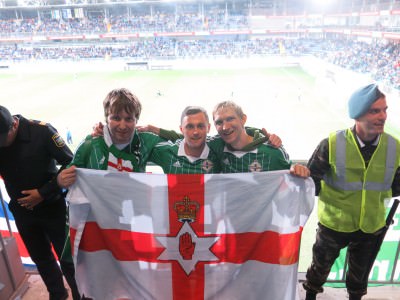 Back in the stand with the GAWA - Nial and Davy.