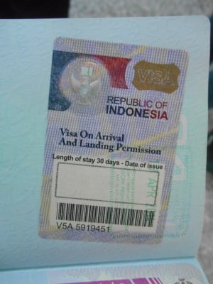 Indonesian Visa on arrival in Denpasar, Bali