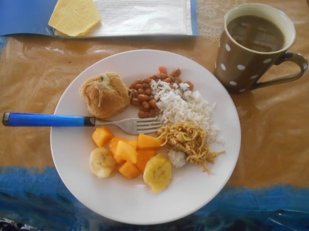 Breakfast at Barry's Place, Beloi, Atauro Island.