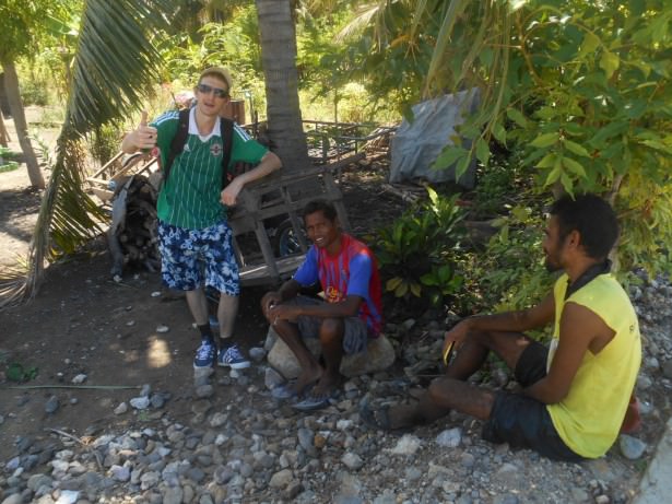 Meeting the locals in Maquili, Atauro