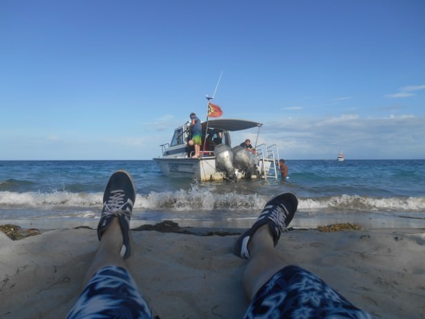 Relaxing on the beach in Beloi, Atauro Island