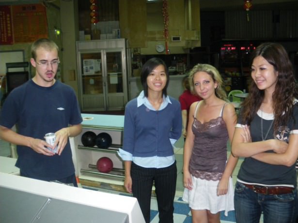 Backpacking in Taiwan - ten pin bowling in Xinying