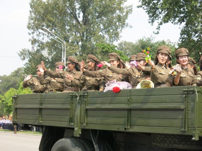 Some of the North Korean female army.