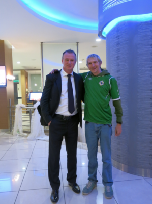 When the Northern Irish backpacker met the Northern Ireland football manager in Adana, Turkey