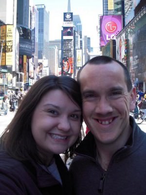 World Travellers: Heather and Chris in Times Square - NYC