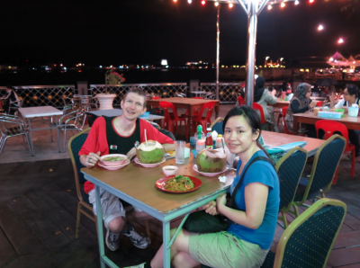 Dinner at Kianggeh Food Court in BSB, Brunei.
