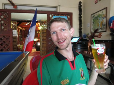 Bar 40 - Tipic Creole in St. Laurent du Maroni in French Guyana watching the France match.