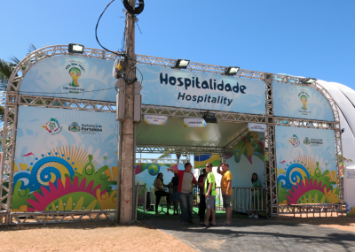 Entrance to the hospitality section in Fortaleza's fan fest.