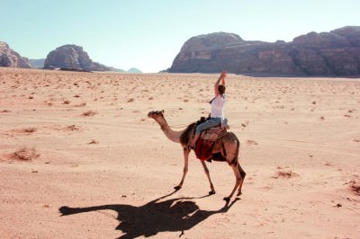 Yeah Baby! Laura Coolen on a camel!