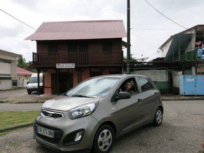 We hired a car to get around French Guyana.