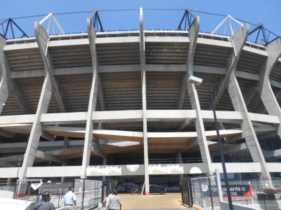Arrival at Estadio Azteca.