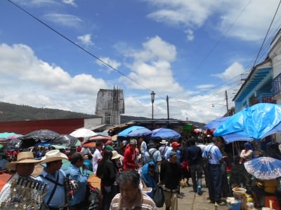 Crazy market in San Cristobal de las Casas, Mexico.