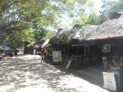 Stalls at Agua Azul - the commercial aspect.