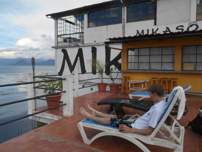 Travel Blogging and Wifi time at Hotel Mikaso.