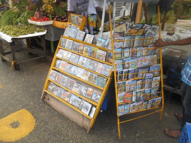 Markets in Parika - CDs/DVDs.