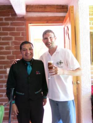With Roberto at Hotel Villas Casa Morada - San Cristobal de las Casas Mexico.
