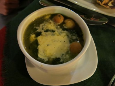 Sopa de chipilin con Bolita (chipilin leaves soup)