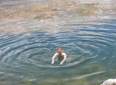 Swimming in Lago Atitlan by Hotel Mikaso