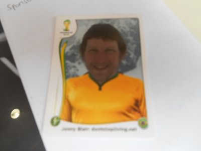 Neil produces a Panini Sticker of me!!