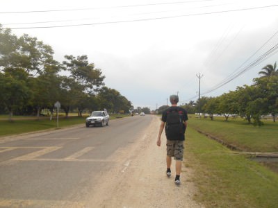 Who's that lonely backpacking traipsing through Belmopan?