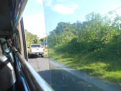 On the bus back to San Salvador.