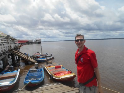 The local harbour in Bartica, Guyana.