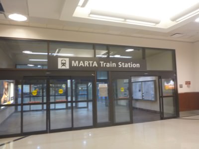 Getting the MARTA train in Atlanta, Georgia