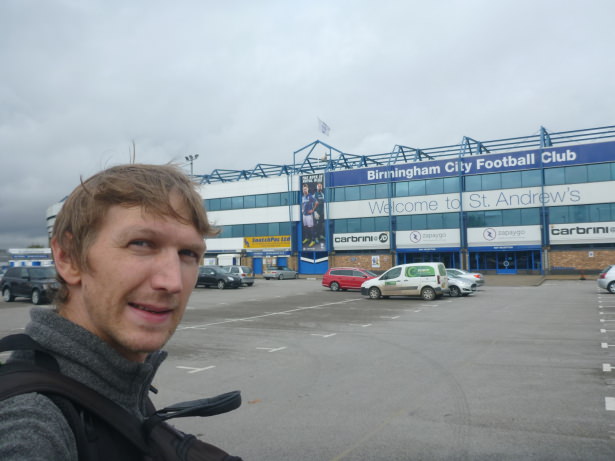 Outside St Andrews - home of Birmingham City FC
