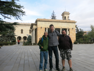Rafal, Kamil and I at Stalin's Museum