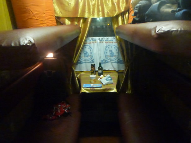 My compartment of 4 beds.