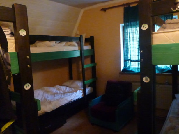 My dorm room in Tapok Hostel, Chisinau, Moldova.