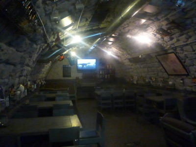 Beer Time underground bunker bar.